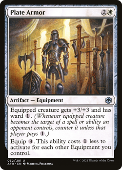 Plate Armor #32 | Near Mint FOIL | Adventures in the Forgotten Realms Magic MTG - Image 1