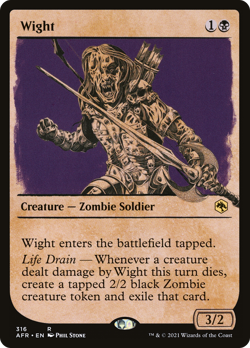 Wight (SHOWCASE) #316 | NM FOIL | Adventures in the Forgotten Realms Magic MTG - Image 1
