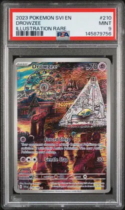 2023 POKEMON SVI EN-SCARLET & VIOLET ILLUSTRATION RARE #210 DROWZEE PSA 9 - Image 1