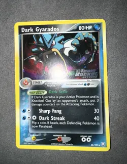 Pokemon Dark Gyarados 36/109 Reverse Holo Stamped EX TRR ENG - No Charizard - Image 1