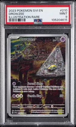 2023 POKEMON SVI EN-SCARLET & VIOLET ILLUSTRATION RARE #210 DROWZEE PSA 9 - Image 1