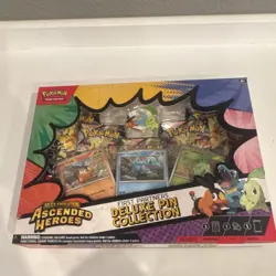 Pokemon Mega Evolution Ascended Heroes Pin Collection Box, 3 Promos - Image 1