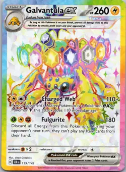 Galvantula ex #159/142 Ultra Rare Holo SV07: Stellar Crown Pokemon NM - Image 1