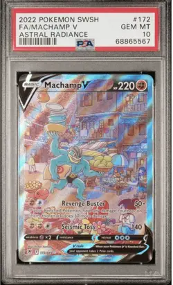 Pokemon 2022 Astral Radiance Machamp V Alt Full Art Holo PSA 10 172/189 - Image 1