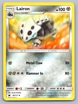 Pokemon TCG SM - Crimson Invasion Lairon 66/111 - Image 1