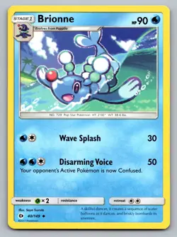 Pokemon TCG SM Base Set Brionne 40/149 - Image 1
