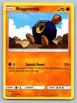 Pokemon TCG SM Base Set Roggenrola 69/149 - Image 1