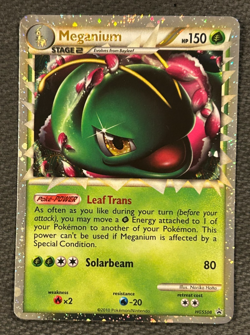Pokemon Meganium Prime HeartGold SoulSilver Black Star Promo HGSS08 Holo - LP - Image 2