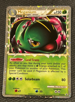 Pokemon Meganium Prime HeartGold SoulSilver Black Star Promo HGSS08 Holo - LP - Image 3