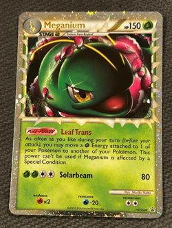 Pokemon Meganium Prime HeartGold SoulSilver Black Star Promo HGSS08 Holo - LP - Image 4
