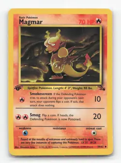 Pokemon TCG - Magmar 39/62 Lightly Played Uncommon Fossil 1st Edition - Image 1