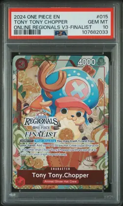 2024 ONE PIECE EN TONY TONY CHOPPER ONLINE REGIONALS V3-FINALIST PSA 10 #015 - Image 1