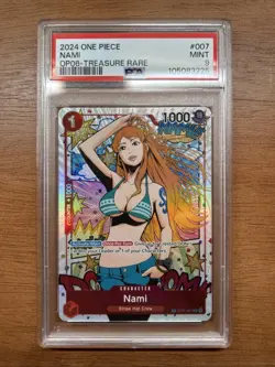 Nami One Piece 2024 OP06 Wings/Captain Treasure Rare English TR ST01-007 PSA 9 - Image 1