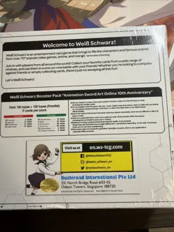 Weiss Schwarz Sword Art Online 10th Anniversary English 1st Edition Booster Box - Image 2