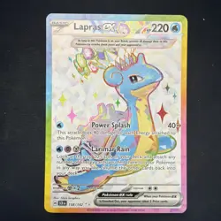 Lapras EX 158/142 Stellar Crown Special Illustration Rare Card NM Full Art - Image 1