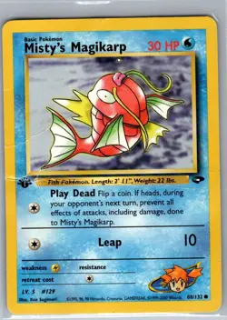 Misty's Magikarp 88/132 1st Edition Gym Challenge - Pokemon Card - MP - Image 1
