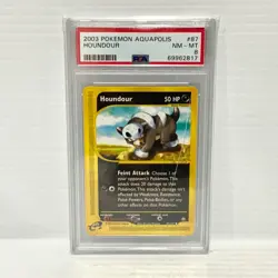 Houndour 87/147 Aquapolis - Cracked Slab - Graded Pokemon Card - PSA 8 - Image 1