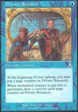 Private Research - Foil ~ Lightly Played Urza's Destiny MTG Magic UltimateMTG Bl - Image 1