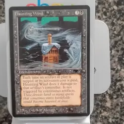 Magic: The Gathering Haunting Wind Enchantment Black Jeff A. Menges Regular - Image 1