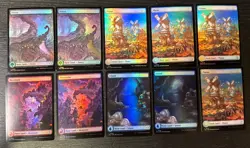 Magic The Gathering Lot - 10 Foil Basic Lands - Lorwyn Eclipsed - Image 1