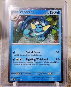 🌀 SWIRL 🌀 Vaporeon 168 Promo - Pokemon TCG Card - Scarlet & Violet See Photos - Image 1