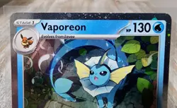 🌀 SWIRL 🌀 Vaporeon 168 Promo - Pokemon TCG Card - Scarlet & Violet See Photos - Image 5