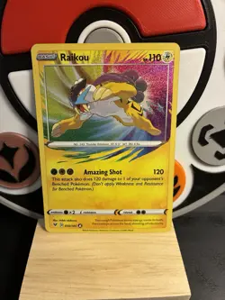 Pokemon TCG Raikou Vivid Voltage Holo Card 050/185 Amazing Rare - Image 1