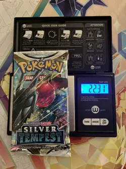 Very Heavy! 22.31g Pokemon Sealed Silver Tempest Booster Pack - Image 1