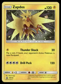 Zapdos - SM145 Holo Promo Sun & Moon Promo Pokemon Holo Near Mint - Image 1