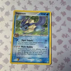 Pokemon Vaporeon 19/115 EX Unseen Forces Holo Rare 70 HP Aqua Supply Multi Bubb… - Image 1