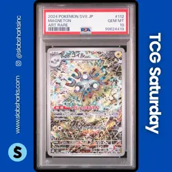 2024 POKEMON SUPER ELECTRIC BREAKER JP #112/106 MAGNETON ART RARE PSA 10 - Image 1
