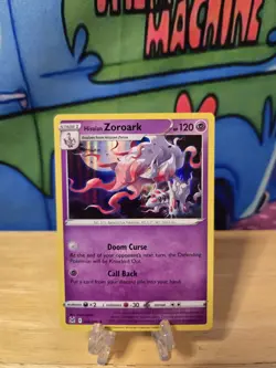 HISUIAN ZOROARK 076/196 LOST ORIGIN POKEMON (HOLO RARE, NM) - Image 1