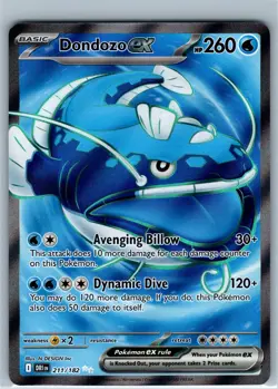 Dondozo ex 211/182 Ultra Rare Holo SV10: Destined Rivals Pokemon Card NM - Image 1
