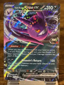 Team Rocket's Crobat ex 122/182 Pokemon Destined Rivals NM - Image 1
