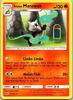 Alolan Marowak 12/131 R Forbidden Light Pokemon Near Mint - Image 1