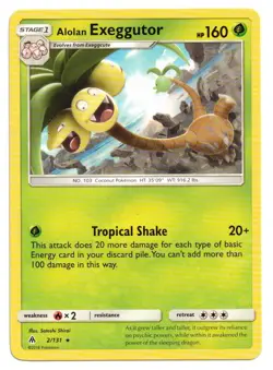 Pokemon Card: Alolan Exeggutor 28/147 S&M Forbidden Light Rare! NM - Image 1