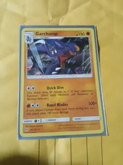 Garchomp 62/131 Pokemon Holo Rare SM - Forbidden Light Card NM - Image 1