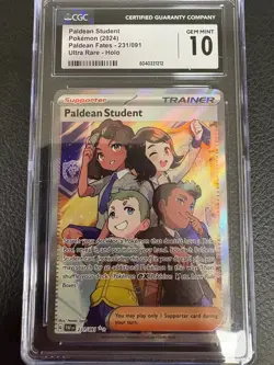 2023 POKEMON JPN SHINY TREASURE EX #346/190 PALDEAN STUDENT CGC 10 GEM MINT - Image 1
