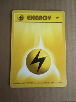 Pokemon - Base Set 1st Edition Shadowless - Lightning Energy 100/102 - LP - Image 1