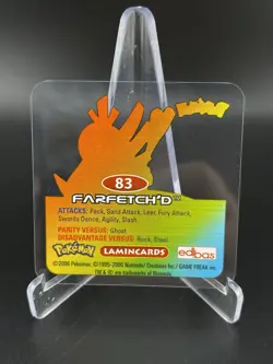 Farfetch’D 83 Pokemon Lamincards 2006 Edibas English Nintendo - Image 2