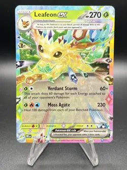 Pokemon TCG Leafeon EX 006/131 Double Rare Holo Prismatic Evolutions - Image 1