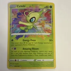 Pokemon Celebi Amazing Rare Holo 009/185 Swsh04 Vivid Voltage Card - Image 1