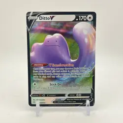 Pokemon TCG Ditto v 50/072 Shining Fates Ultra Rare - Image 1