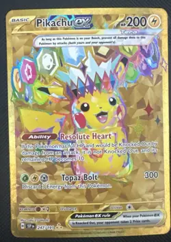 Pikachu EX 247/191 - GRADABLE - Surging Sparks Hyper Rare Holo Pokemon Card - Image 1