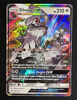 Silvally GX 184/236 Cosmic Eclipse NM Ultra Rare Pokemon Card - Image 1