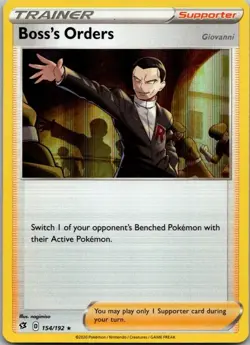 Boss's Orders 154/192 Pokemon TCG Rebel Clash Holo Rare Trainer Lightly Played - Image 1
