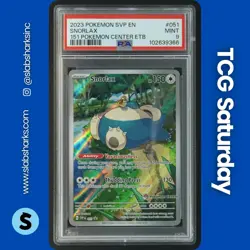 2023 POKEMON SV BLACK STAR PROMO 151 ETB #051 SNORLAX PSA 9 - Image 1