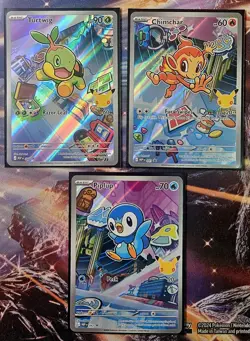 Turtwig Chimchar Piplup MEP 040 041 042 Pokemon 30th Anniversary First Partner - Image 1