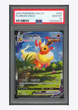 Pokemon PSA 10 Flareon VMAX Holo 2024 003/009 CSHC S.Chinese - Image 1