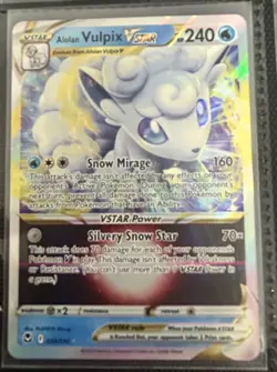 Alolan Vulpix VSTAR 034/195 Swsh12: Silver Tempest Holo Pokemon TCG - NM - Image 1